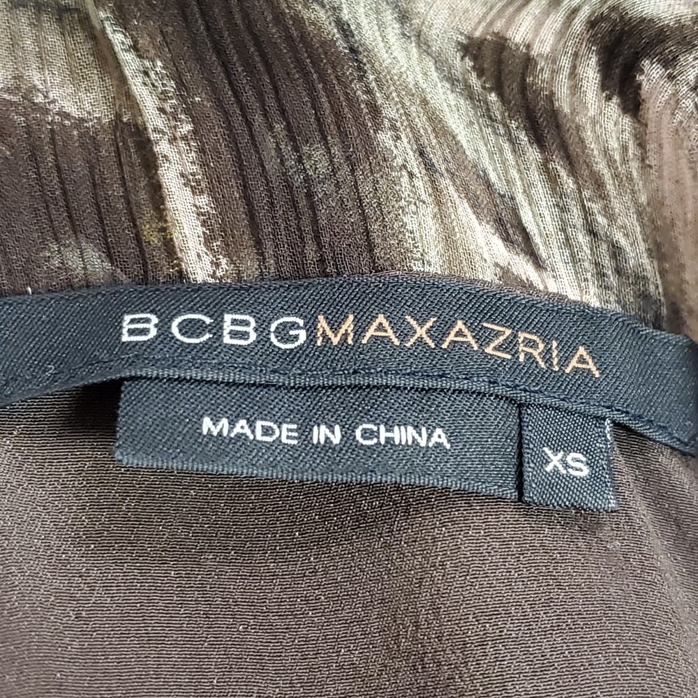 Bcbgmaxazria Womens Silk Forest Fairy Babydoll Midi Dress Size XS Brown Sheer‎ - Picture 5 of 12